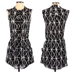 $495 A.L.C. NWT Neiman Marcus 100% Silk Cream Stripe & Black Dress – Small